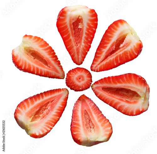 Strawbery halp pieces