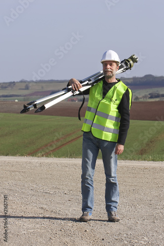 Obraz na płótnie Géomètre topographe w salonie
