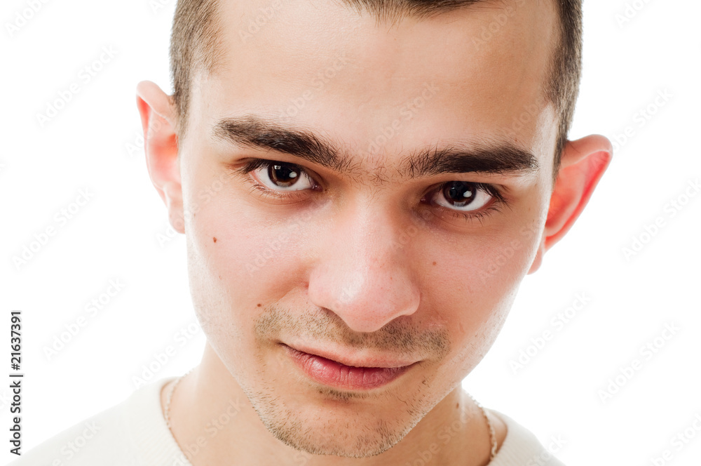 Obraz premium Young man on white background
