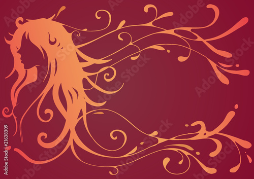 girl with wavy hair
