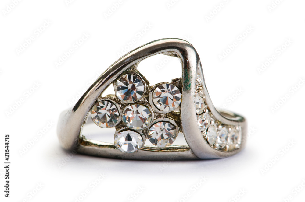 Jewellery ring isolated on the white background Jewellery ring isolated on the white background