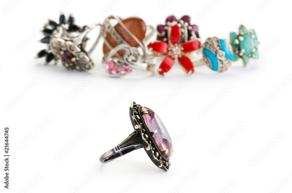 Jewellery ring isolated on the white background Jewellery ring isolated on the white background