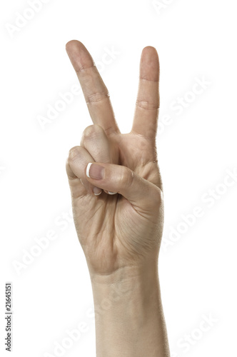 Letter V in ASL © Ryan Carter Images