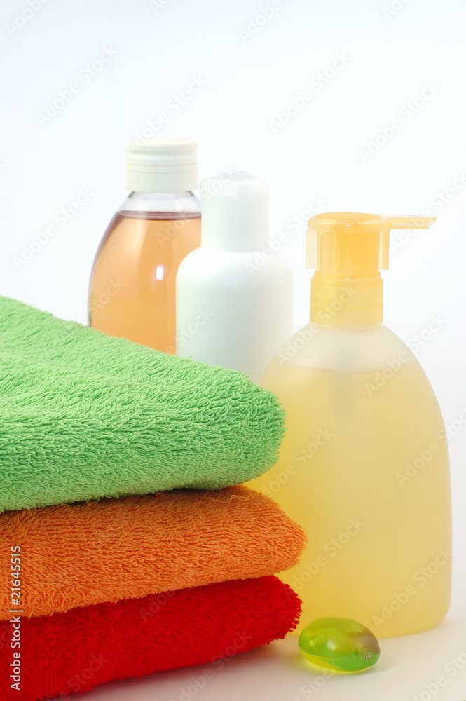 Body care items and towels Body care items and towels