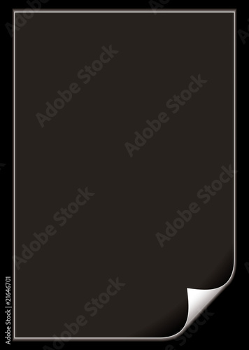 paper page curl black