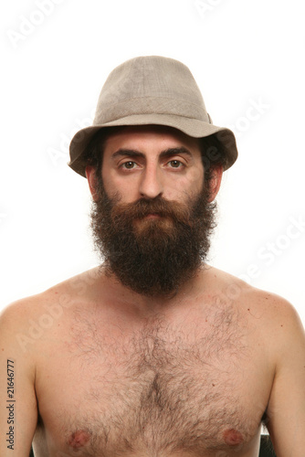 homme nu avec chapeau photo