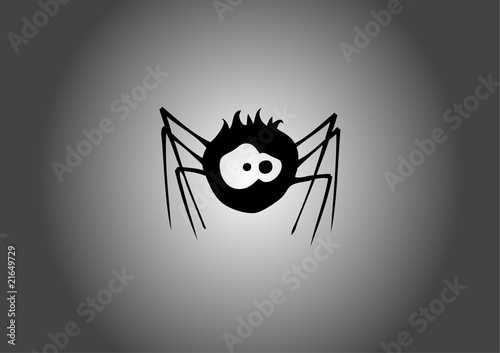 Spider black. Vector