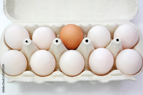 Egg standing out