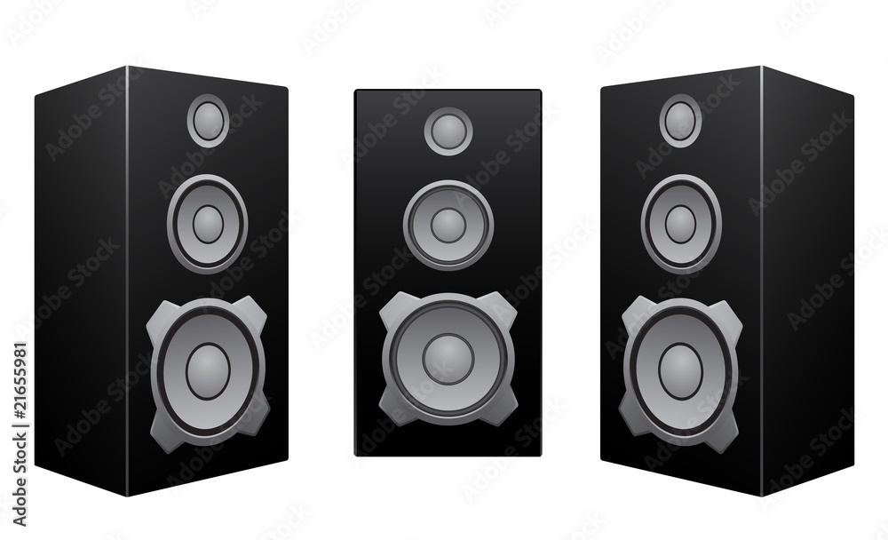 black speaker white background black speaker white background