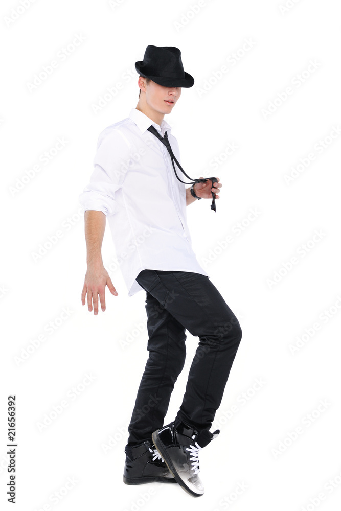 Dancing man, isolated
