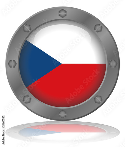 Czech Republic Flag Web Button (Česká Republika Prague Vector)