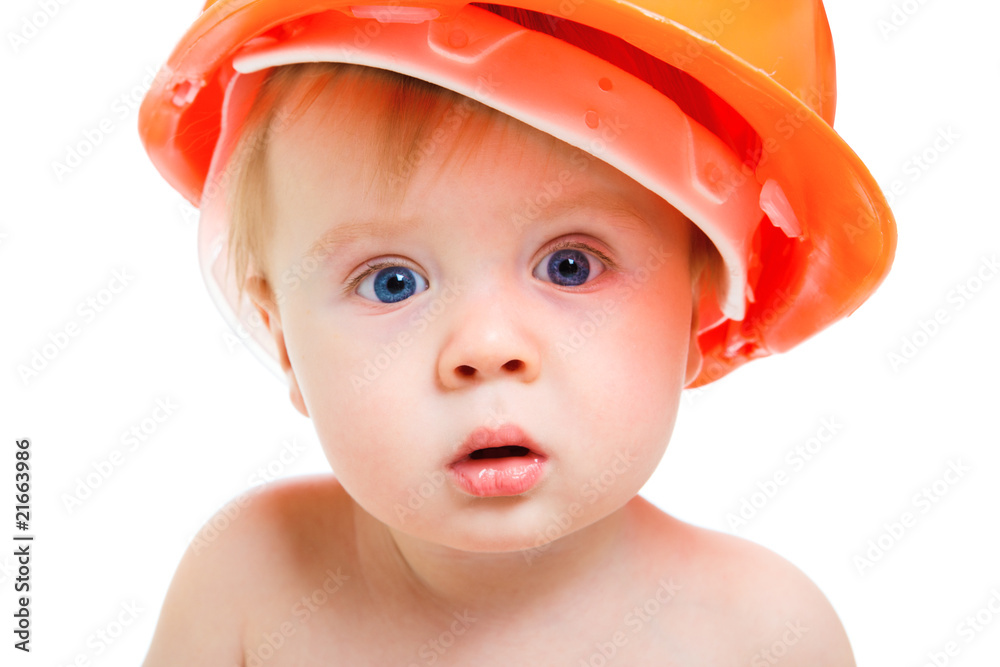 Baby in hardhat Baby in hardhat