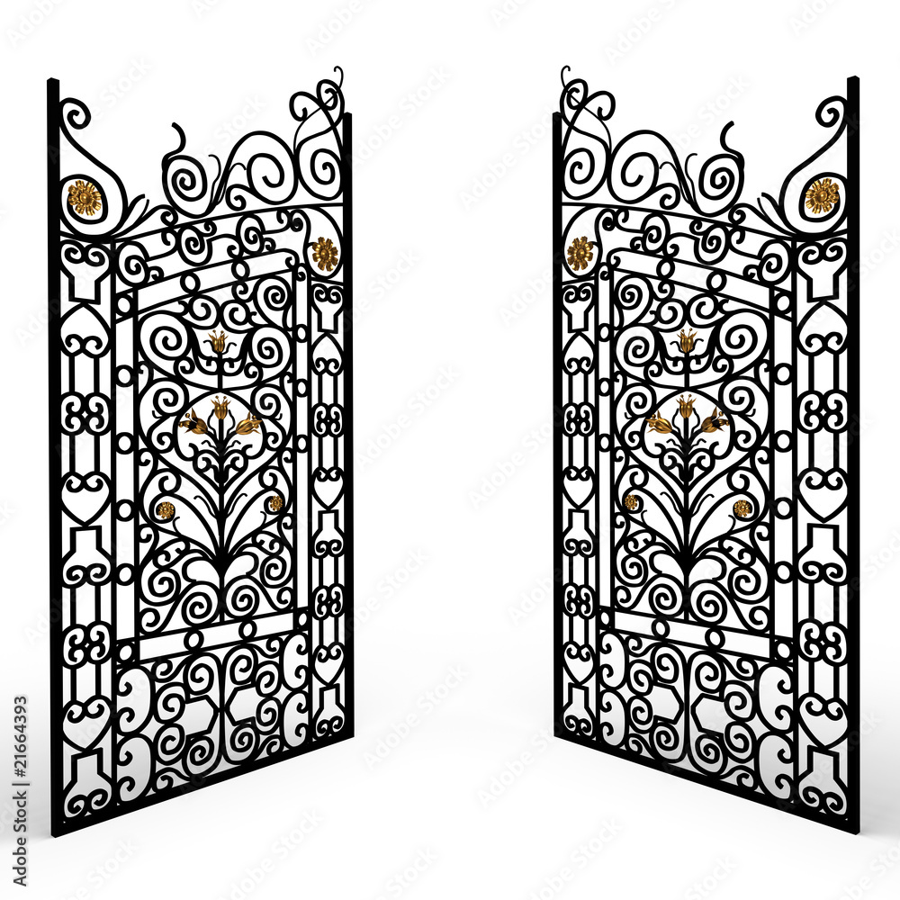 Fototapeta premium Gate forged open