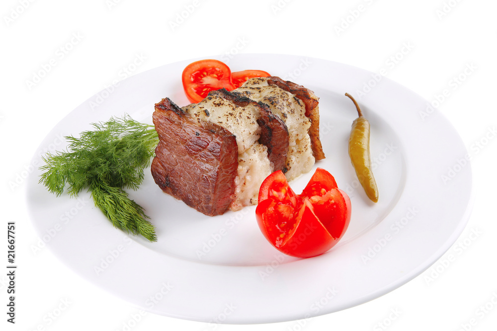 roast fillet in cheese
