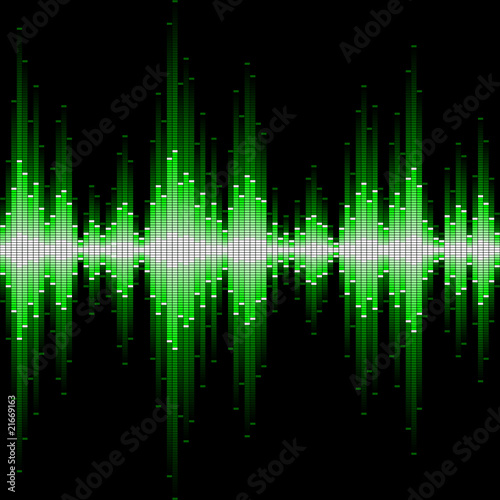 Sound waveform. Seamless vector.