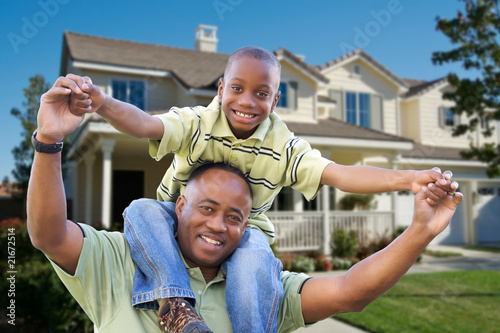 Playful Father and Son In F...