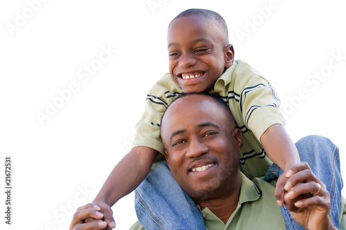 African American Man and Ch...