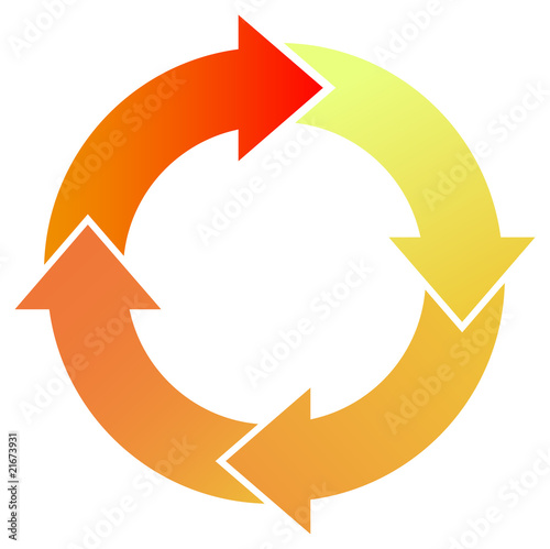 Red Process Arrows