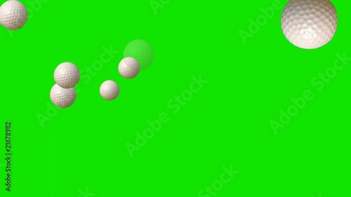 golf balls on green