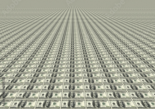 Many one hundred dollar bills