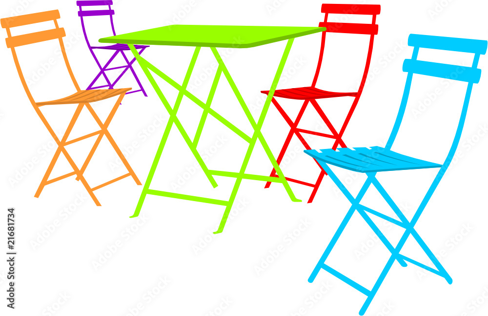 TABLE ET CHAISES DE BISTROT TABLE ET CHAISES DE BISTROT