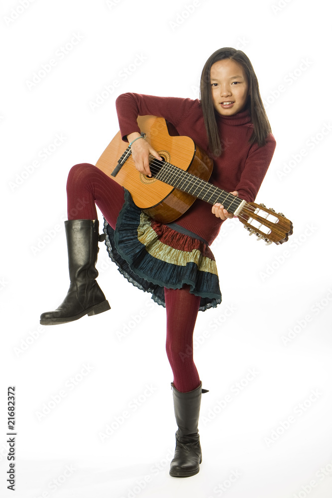asian guitar girl