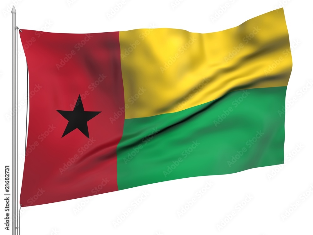 Flying Flag of Guinea - All Countries Flying Flag of Guinea - All Countries