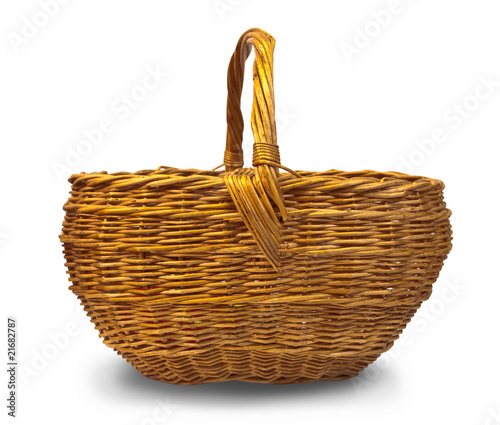 Empty wicker basket