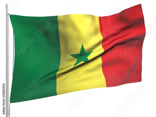Free Download Flying Flag of Senegal - All Countries - GFXLoad