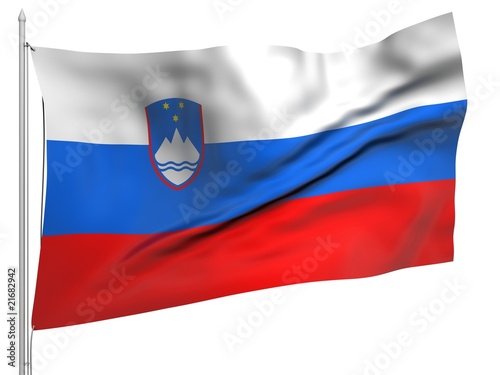Free Download Flying Flag of Slovenia - All Countries - GFXLoad