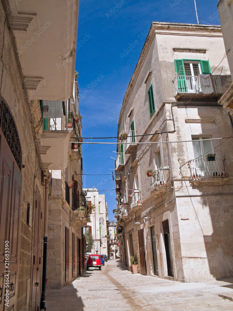 Alley in Oldtown of Molfetta. Apulia.