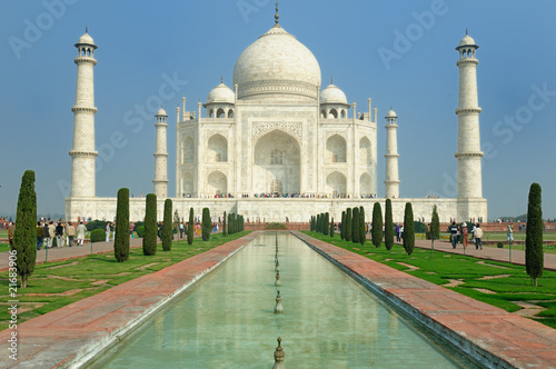 White marble Taj Mahal in  India, Agra, Uttar Pradesh photo