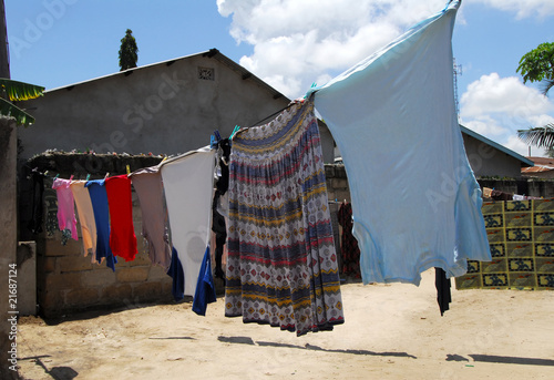 Fotografie africa panni stesi