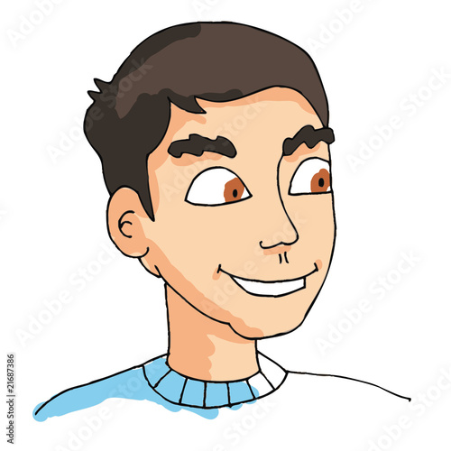 Portrait d'un adolescent brun