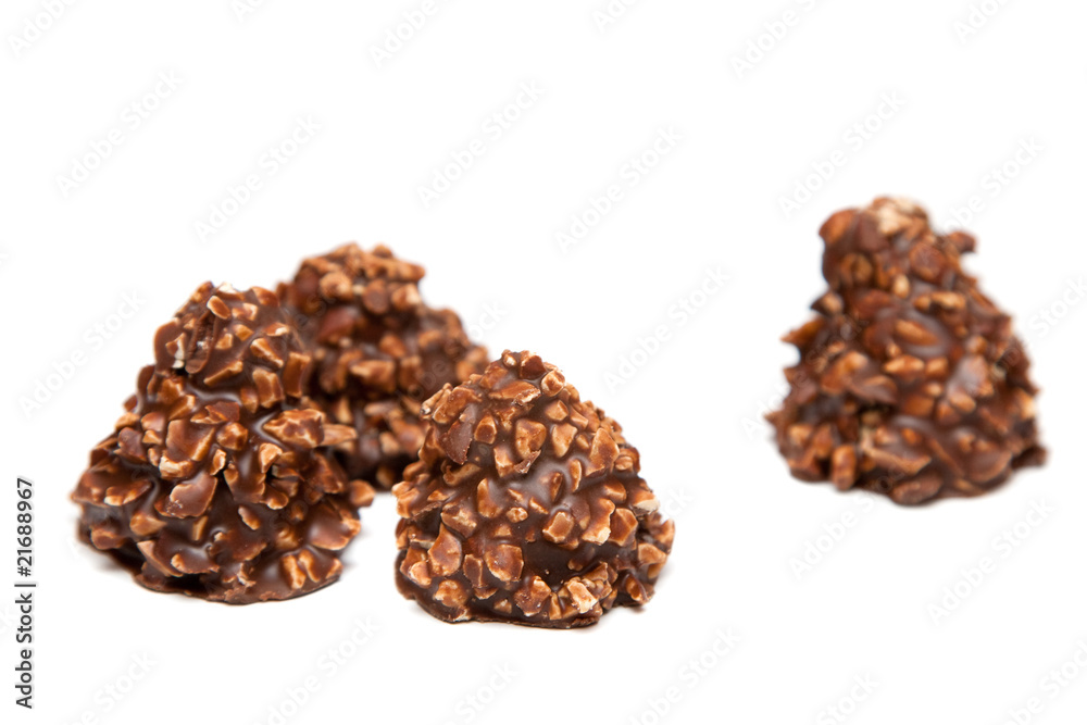 Mixed Chocolates heap on white Mixed Chocolates heap on white