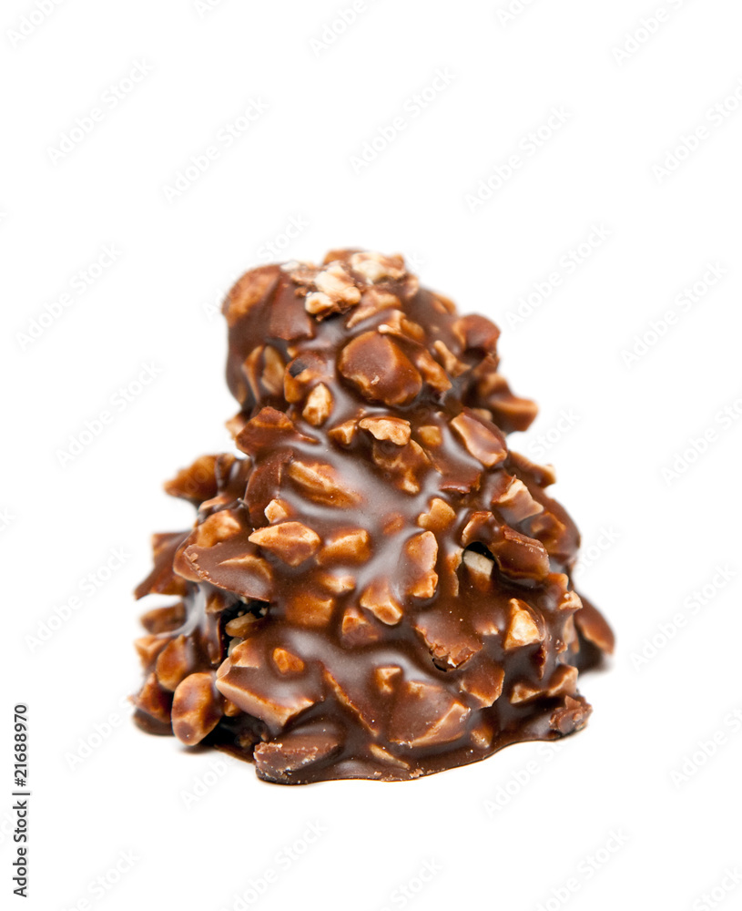 Chocolate strewed by nuts Chocolate strewed by nuts