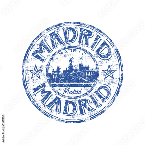 Madrid grunge rubber stamp