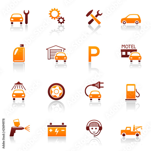 Auto service & repair icons