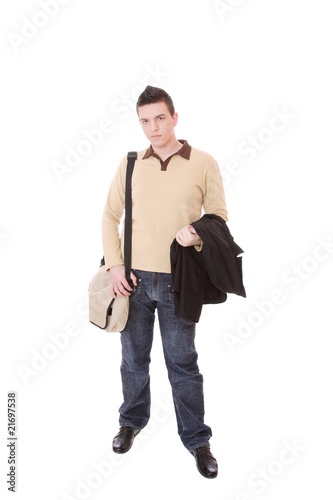 casual guy isolated over white background