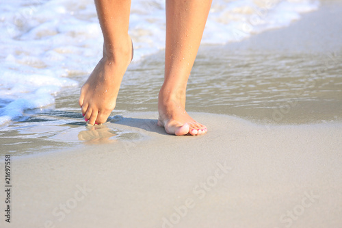 legs on a beach