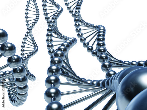 DNA Chains isolated (3d render)