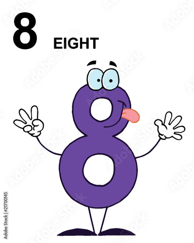 Friendly Number 8 Eight Guy With Text