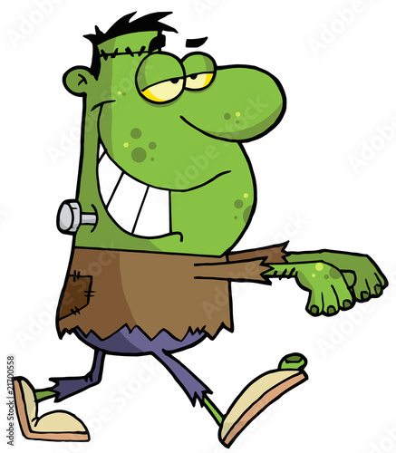 Cartoon character halloween frankenstein