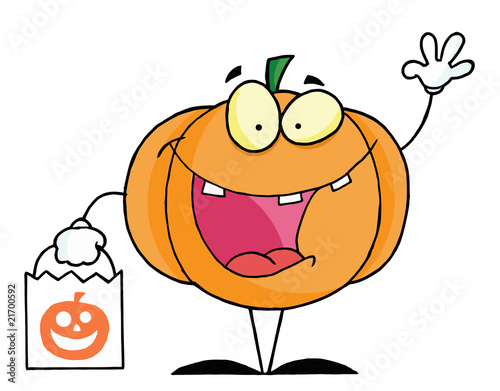 Character halloween happy pumkin bag
