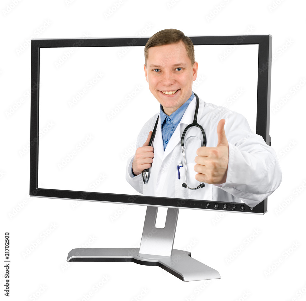 happy doctor showing thumb up sign happy doctor showing thumb up sign