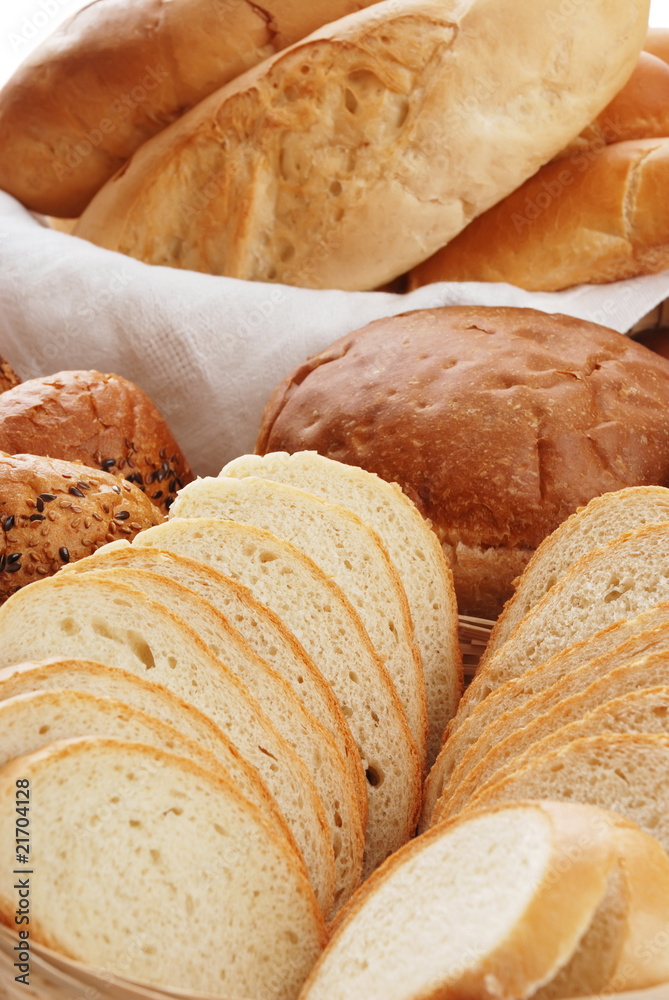 Heap of different bread