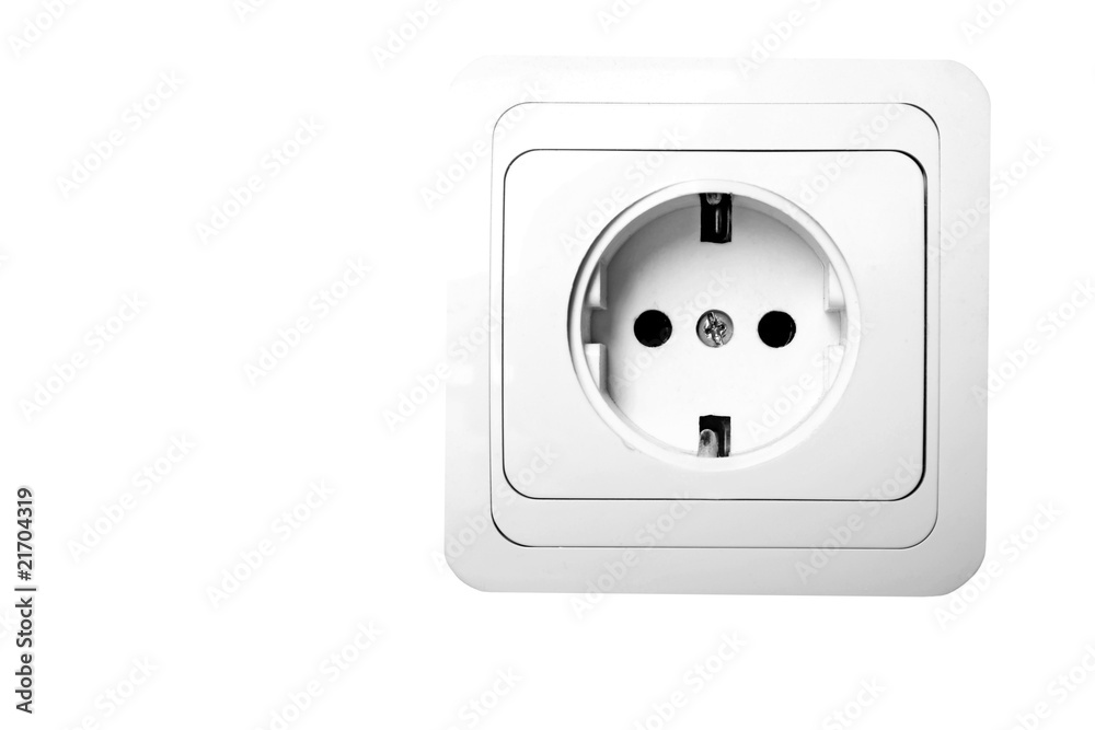 Electric plug connector isolated on white Electric plug connector isolated on white