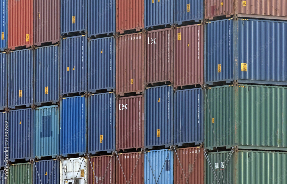 Fototapeta premium Container im Hamburger Hafen