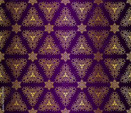 Black and gold seamless arabesque