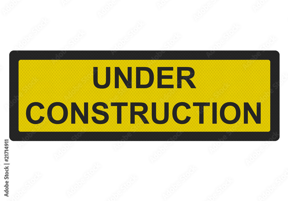 Obraz premium under construction sign isolated